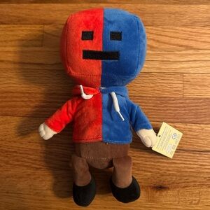 Rare Kier and Dev Minecraft Plush Red / Blue Toy Collectible Limited Edition